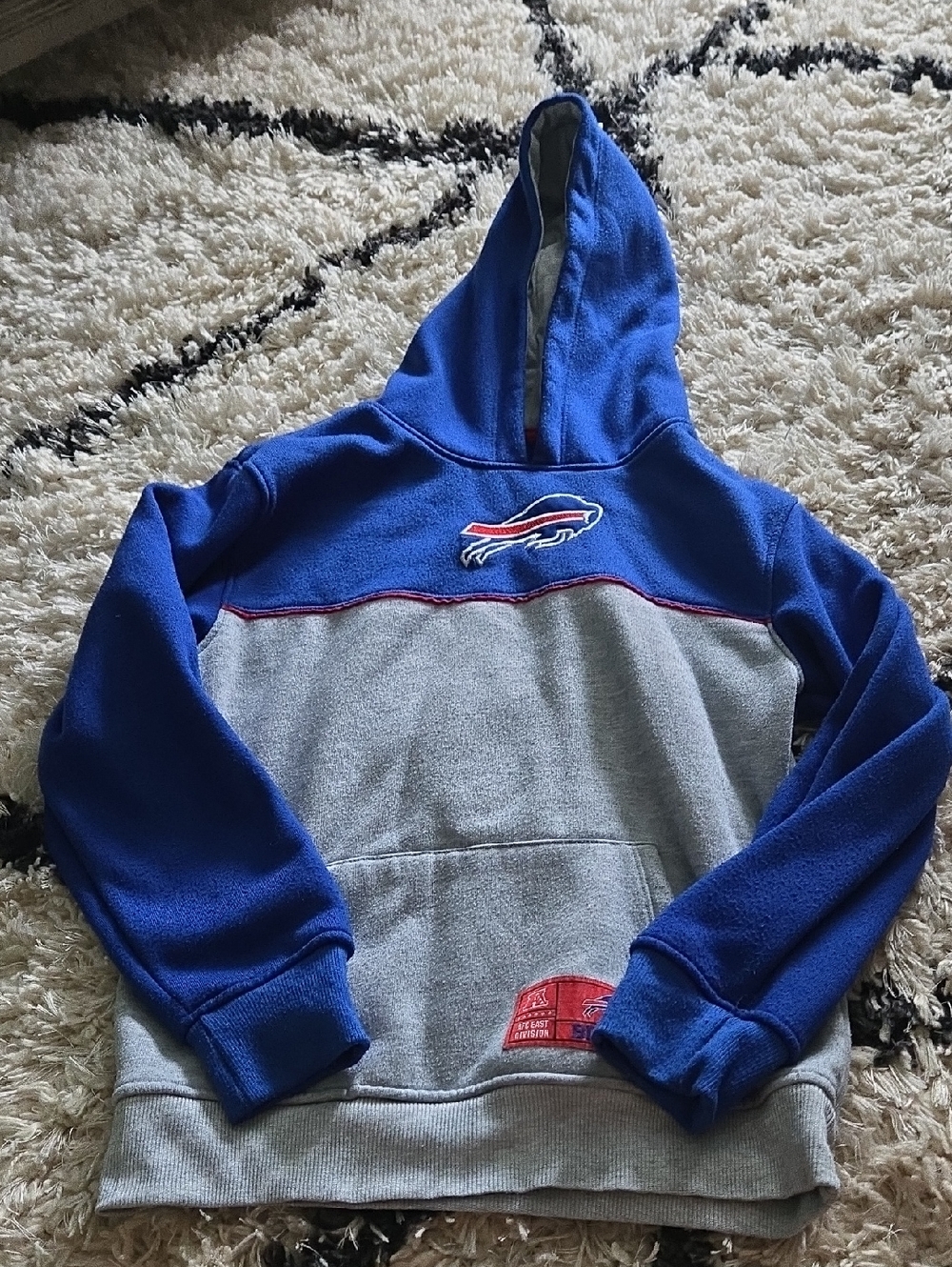 Buffalo Bills Blue and Gray Fleece Hoodie